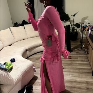 Balenciaga Pink Long Sleeve Dress